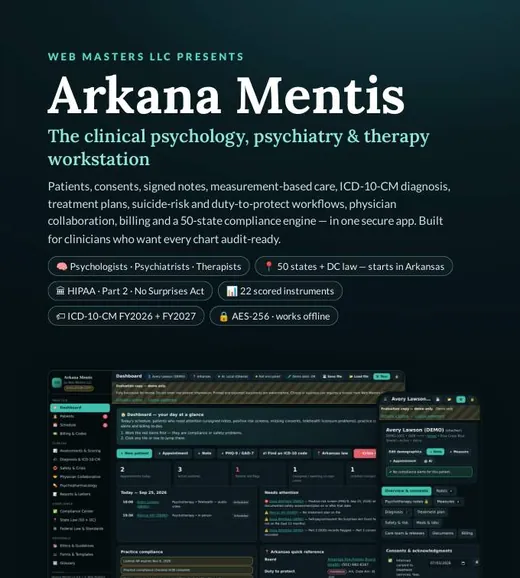 Arkana Mentis brochure cover