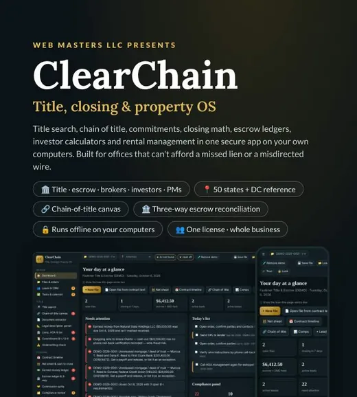 ClearChain brochure cover