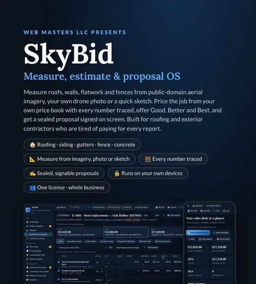 SkyBid brochure cover